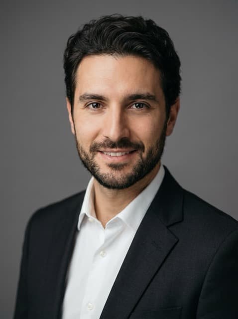 Black suit, white shirt - Solid medium grey