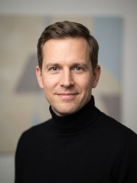 Black turtleneck - Subtle abstract shapes