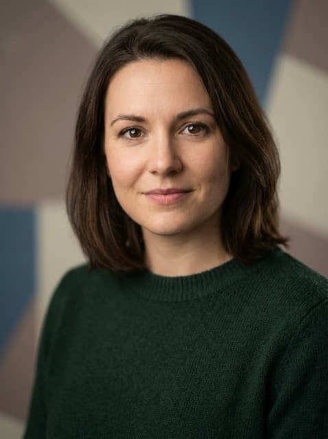 Dark green sweater - Geometric abstract muted