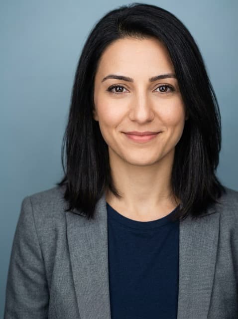 Grey jacket, navy T-shirt - Cool muted blue